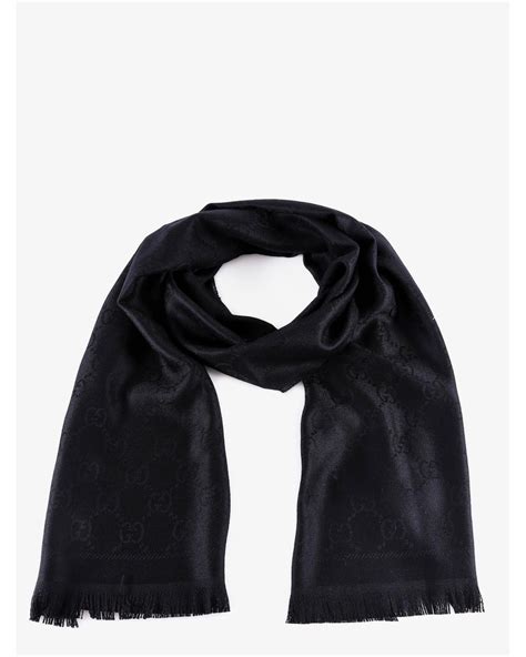 gucci black scarf shirt|Gucci wool scarf women's.